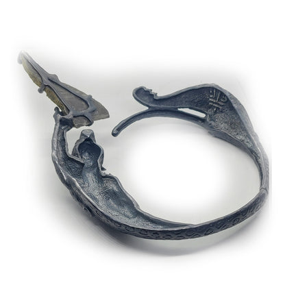 Black Jaguar with Stone Sterling Silver Necklace