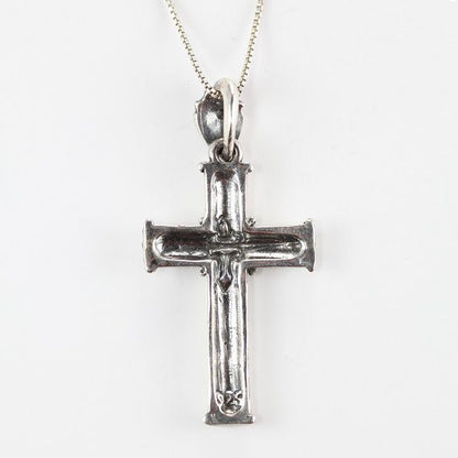Bolik Cross Sterling Silver Pendant With Ruby Stone