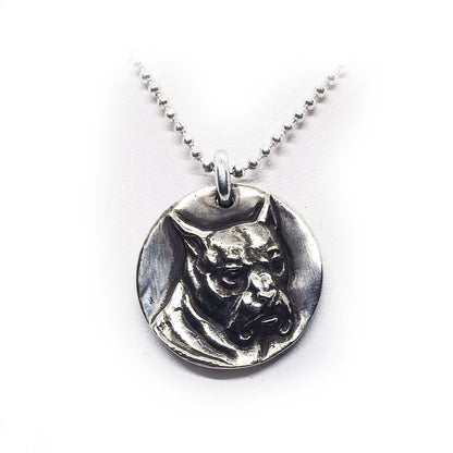 Boxer Dog Sterling Silver Pendant