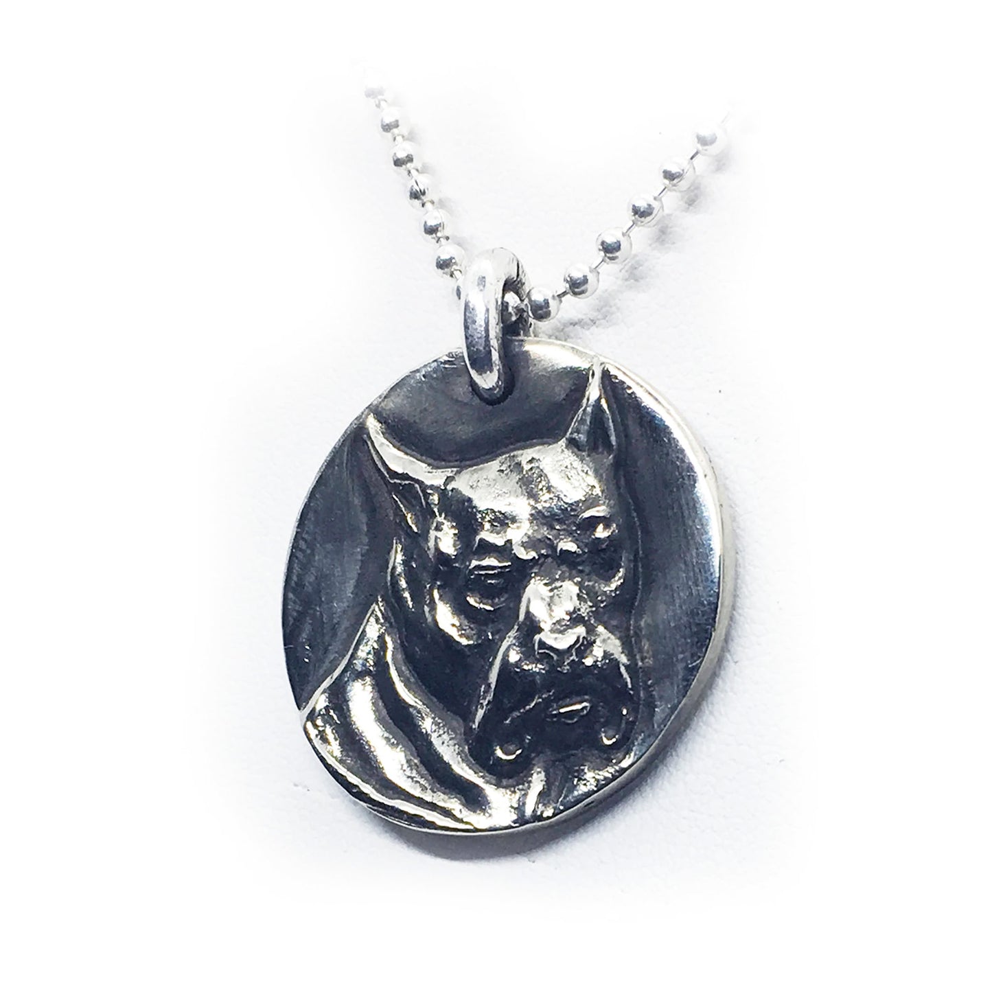 Boxer Dog Sterling Silver Pendant