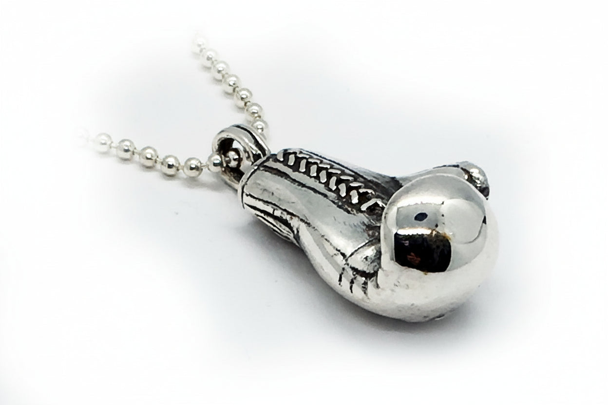 Boxing Glove Sterling Silver Pendant