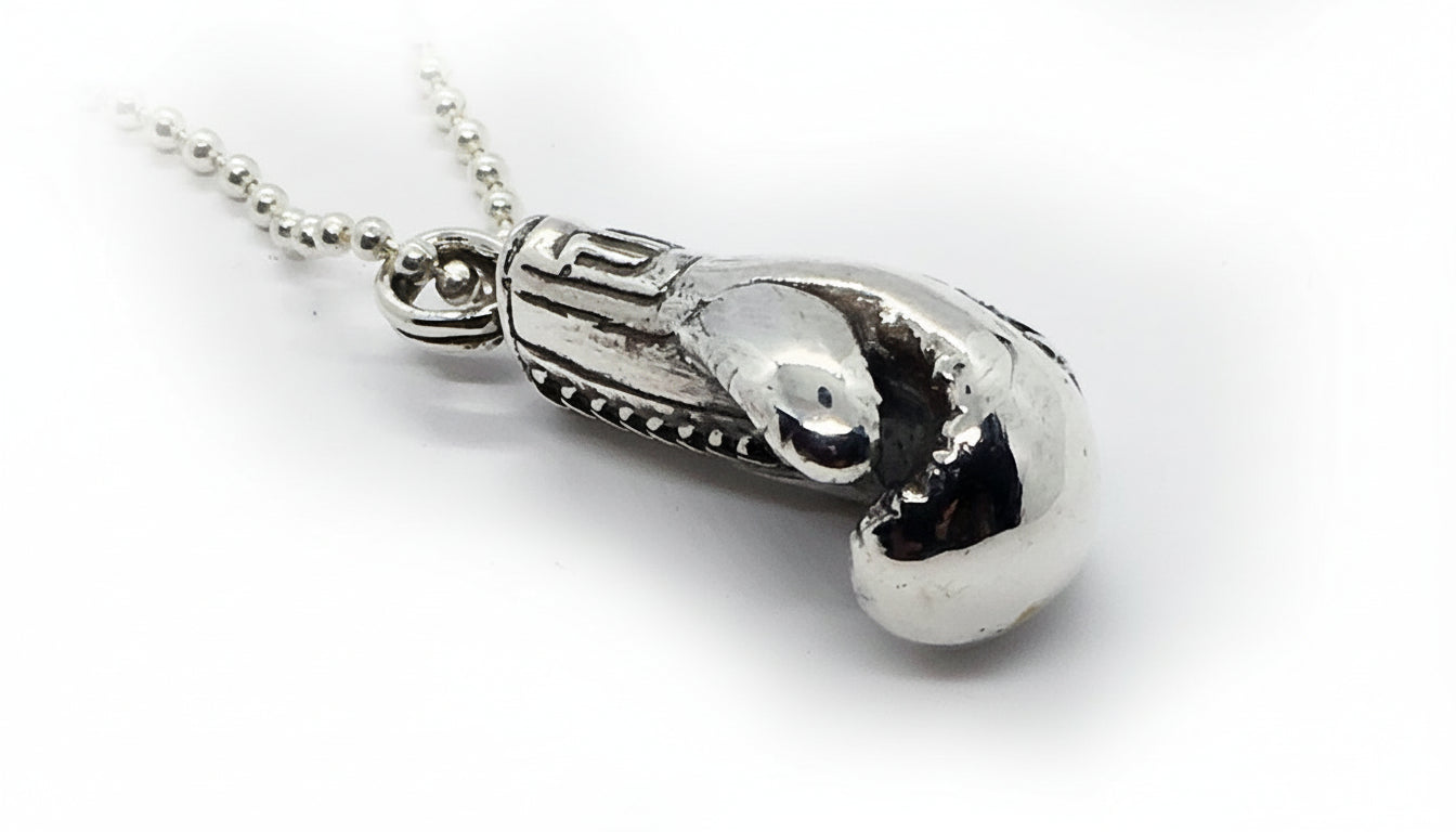Boxing Glove Sterling Silver Pendant