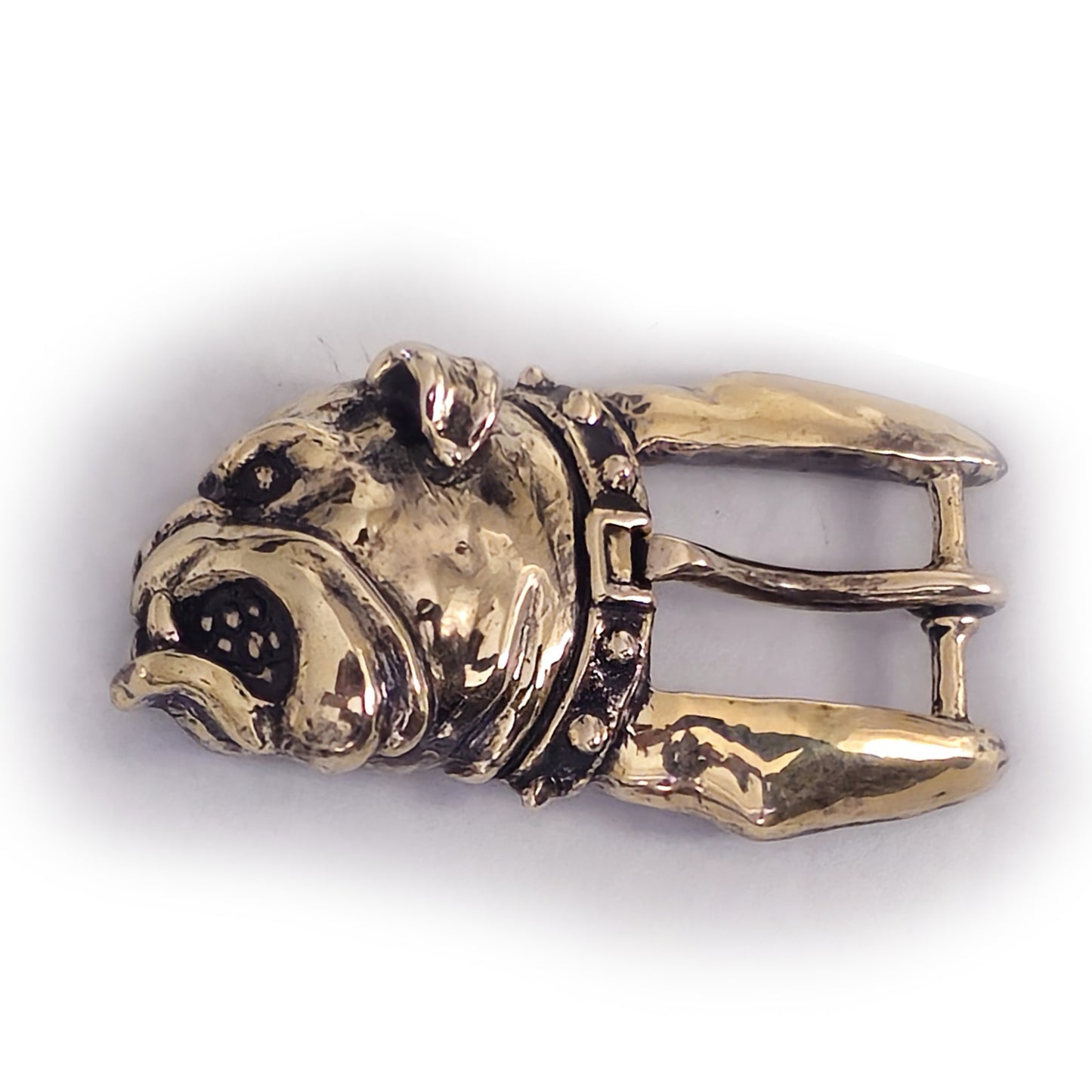 Bulldog Angry Head Bronze Belt Buckle