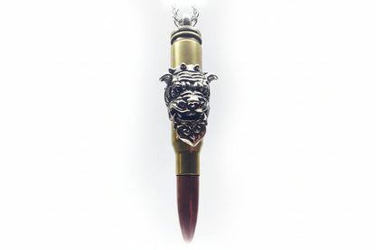 Dog Year Zodiac Love Bullet Silver Pendant