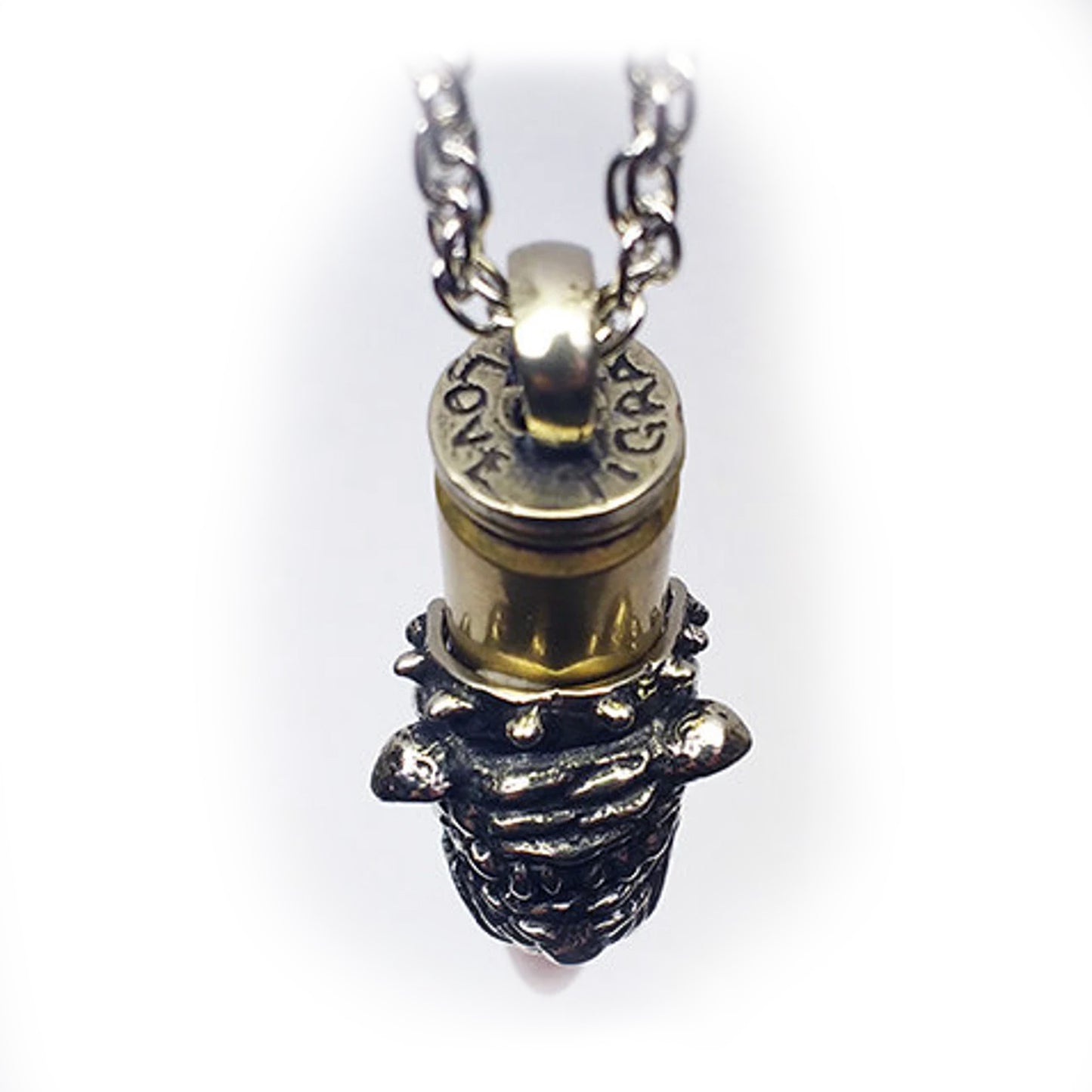 Dog Year Zodiac Love Bullet Silver Pendant