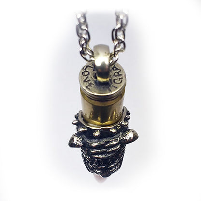 Dog Year Zodiac Love Bullet Silver Pendant