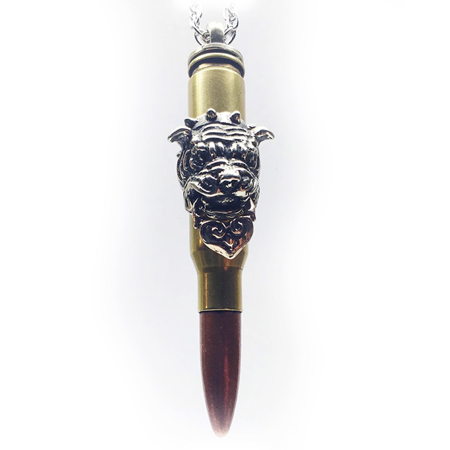 Dog Year Zodiac Love Bullet Silver Pendant