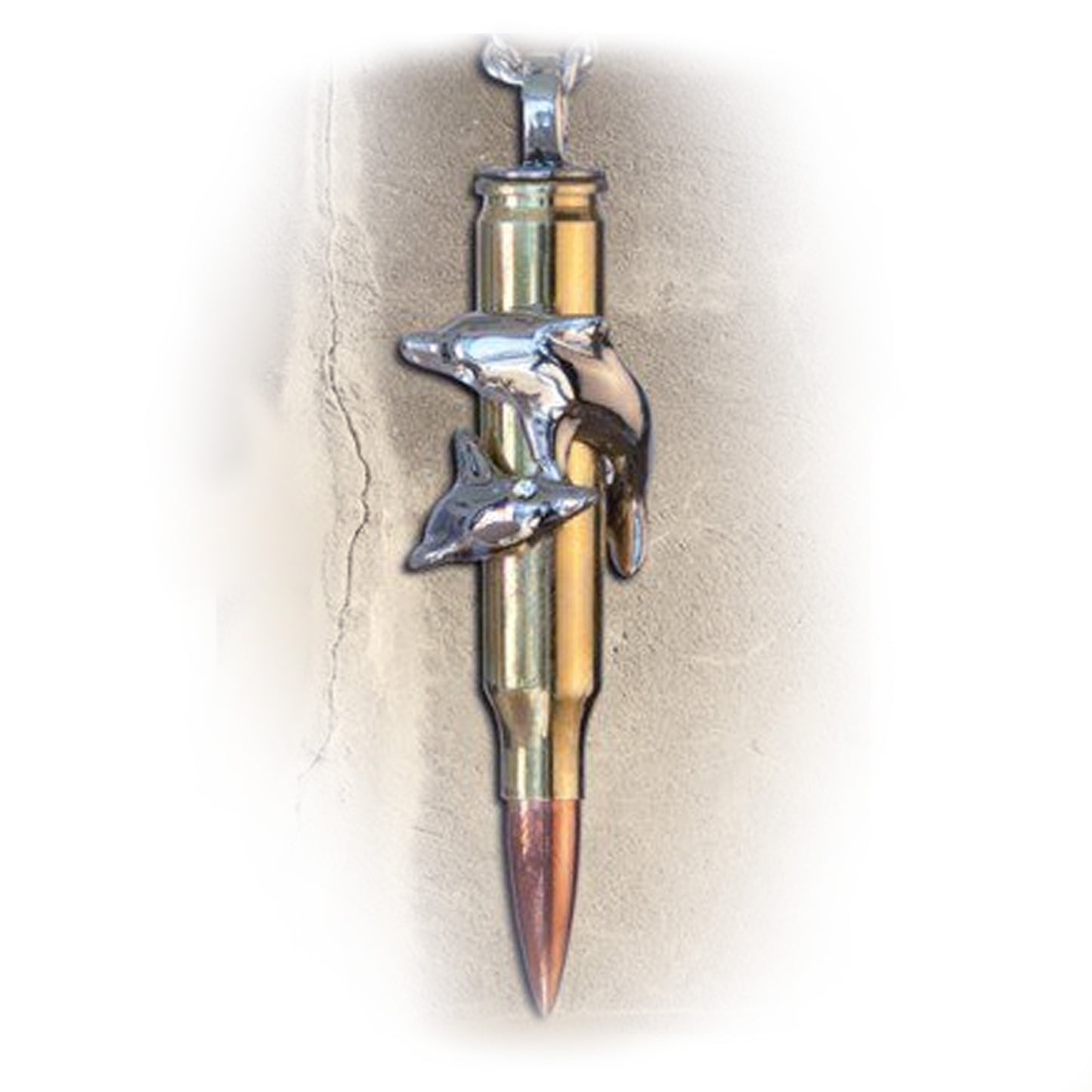 Peaceful Dolphins – Bullets 4 Peace Pendant