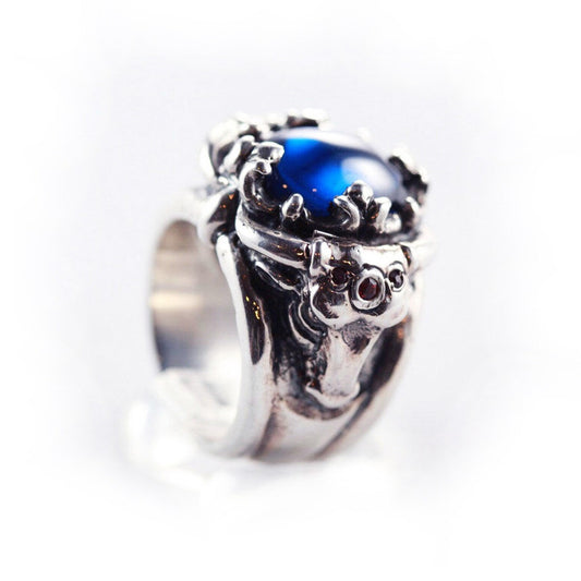 Bulls Crown Sterling Silver Ring