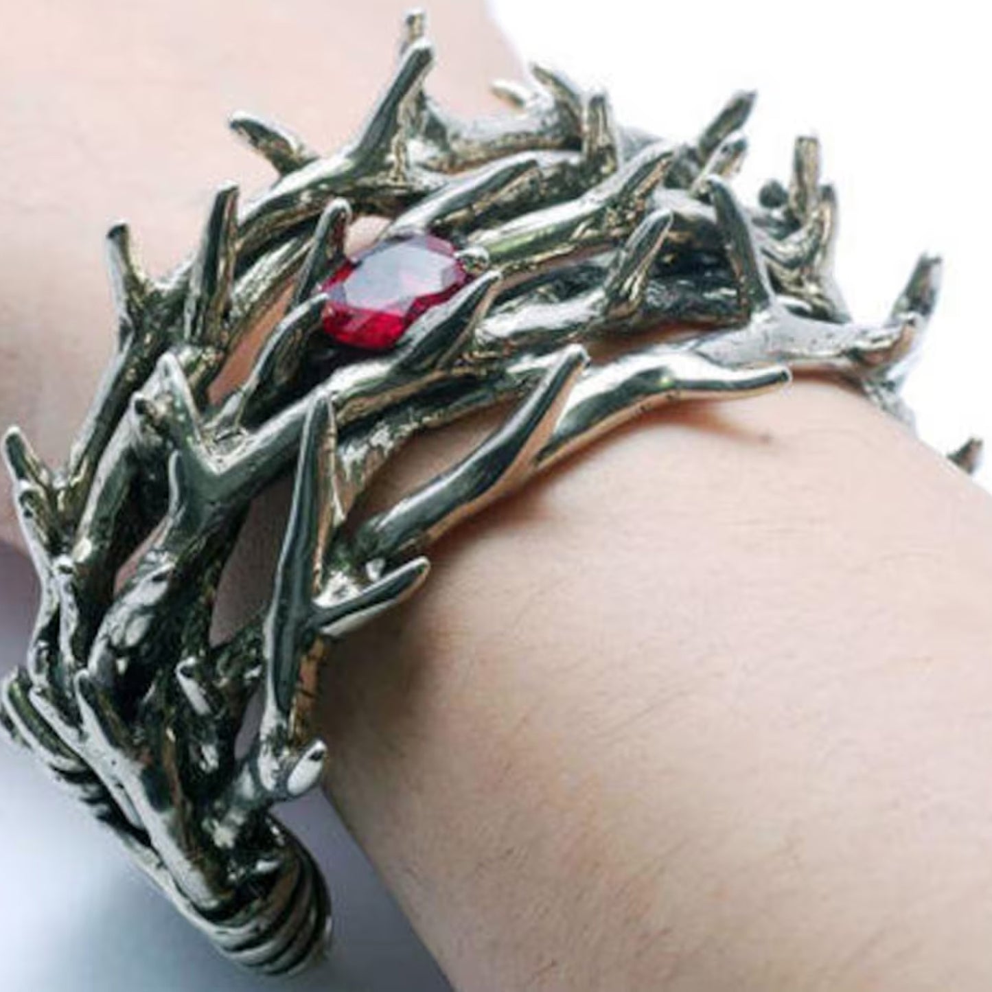 Thorns Crown Sterling Silver Bracelet V2