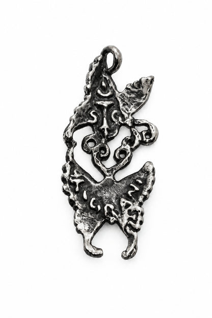 Butterflies in Love Playing and Flying Sterling Silver Pendant