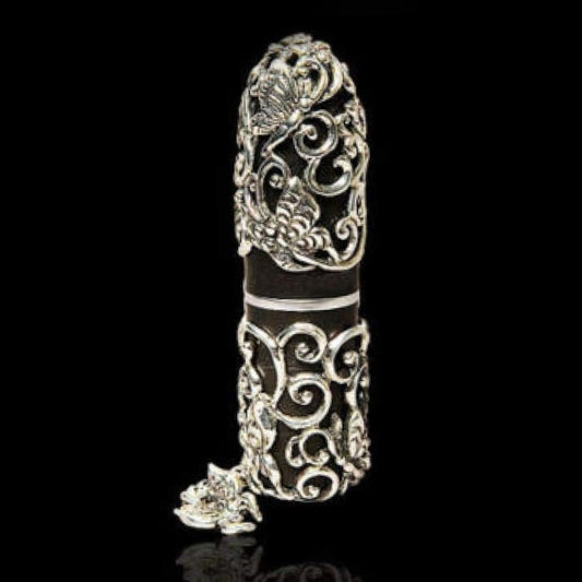 Butterfly Sterling Silver Sleeve Flask for MA C Lipstick