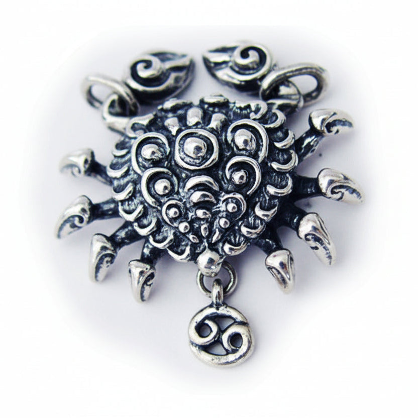 Cancer "June 21 - July 22"Sterling Silver Pendant or Necklace