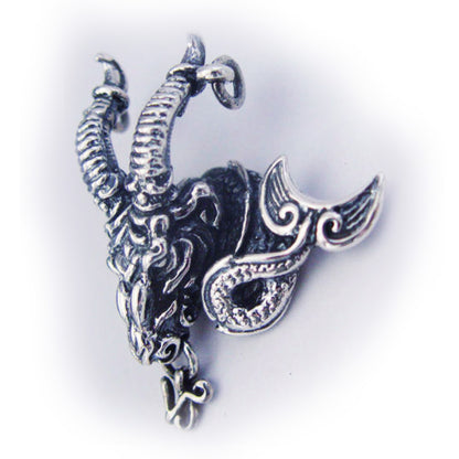 Capricorn "December 22 - January 19" Sterling Silver Pendant or Necklace