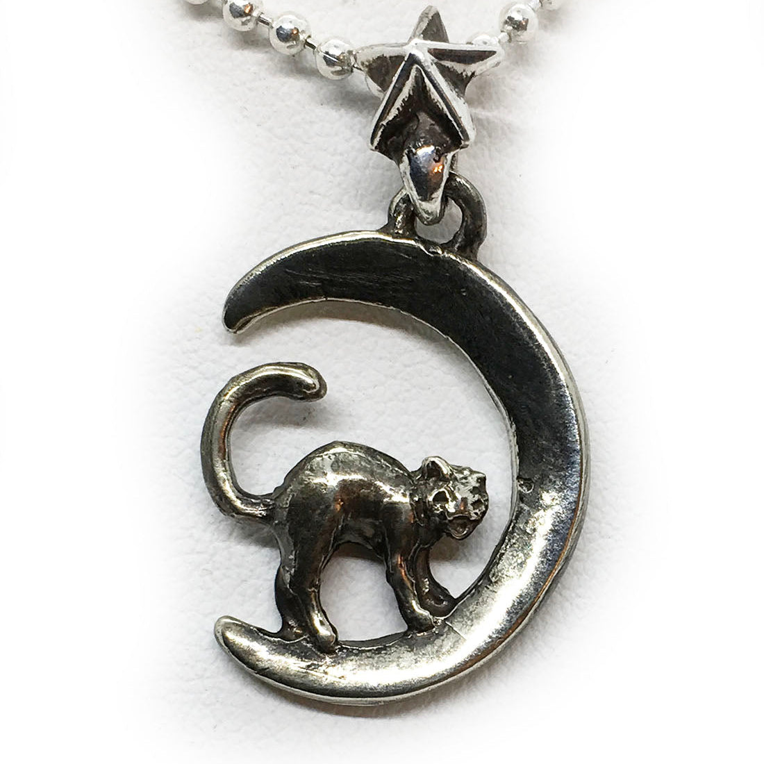 Halloween Cat Sterling Silver Pendant