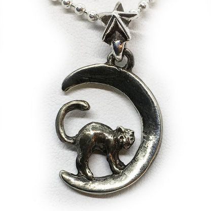 Halloween Cat Sterling Silver Pendant