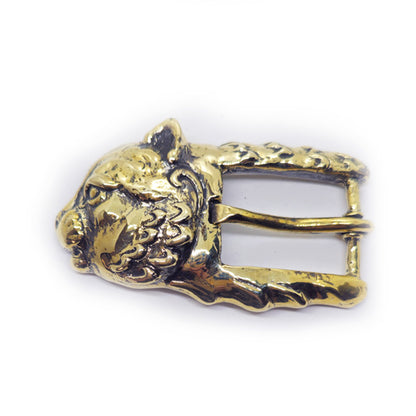 Cat Head Bronze Belt Buckle