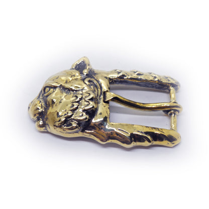 Cat Head Bronze Belt Buckle