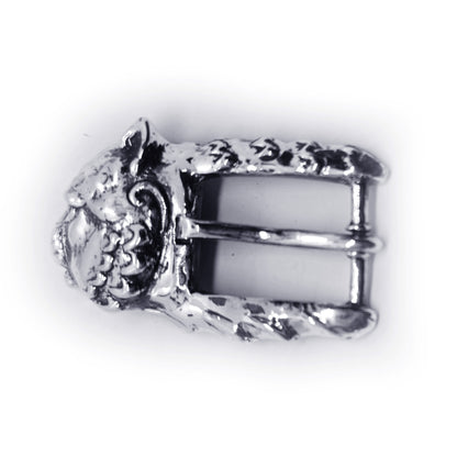 Cat Head Sterling Silver Belt Buckle