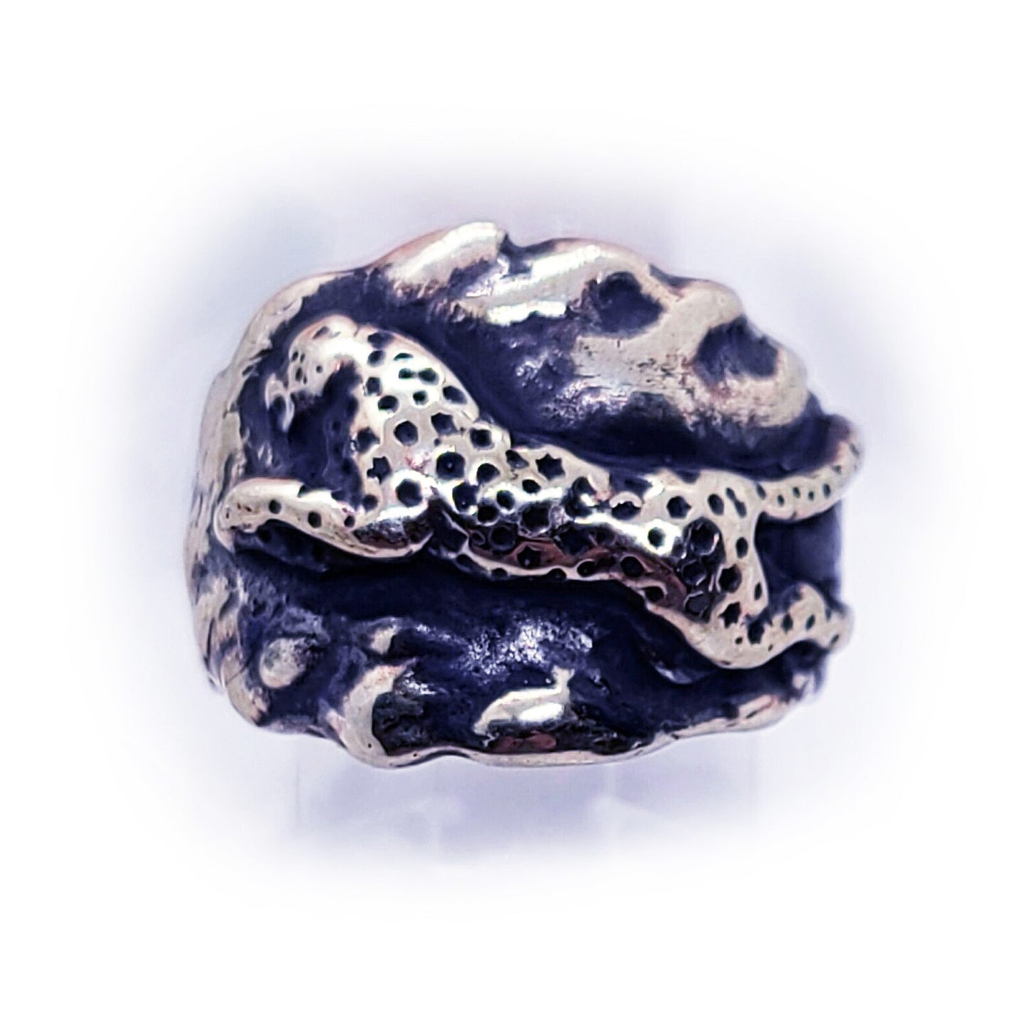 Cheetah Speeding Sterling Silver Ring