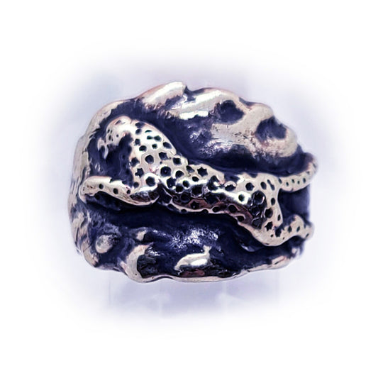Cheetah Speeding Sterling Silver Ring