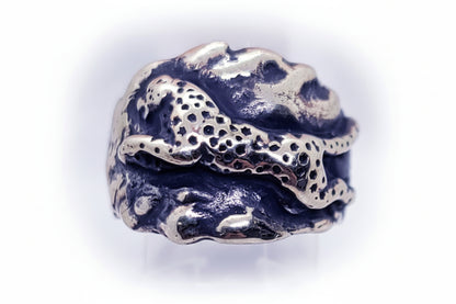 Cheetah Speeding Sterling Silver Ring