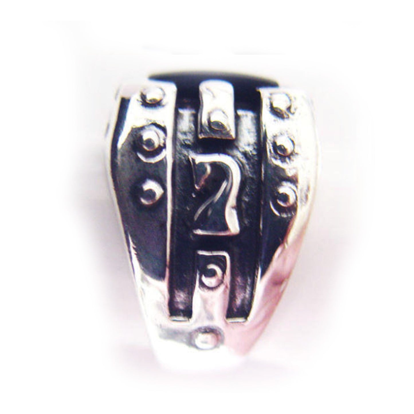 Chess Sterling Silver Ring with Black Onyx Stone