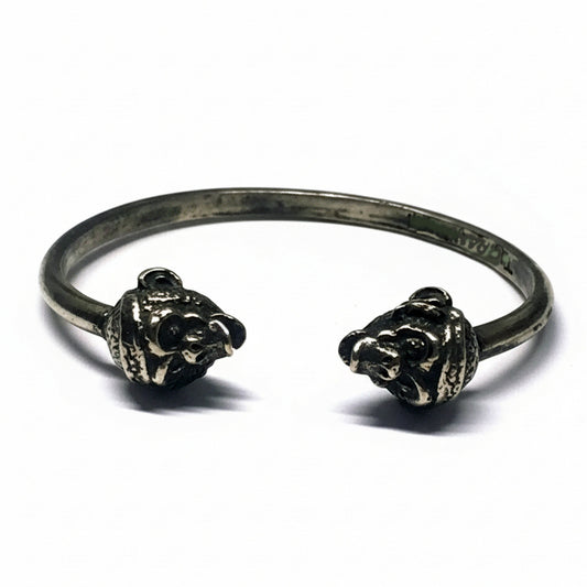 Chimpanzee Head Sterling Silver Bracelet