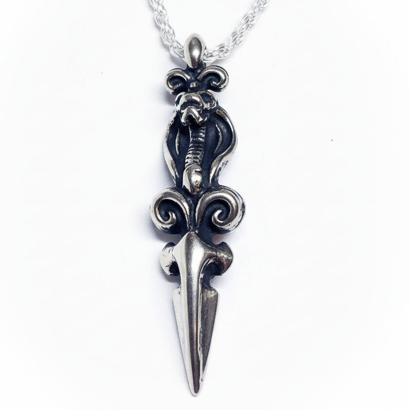 Cobra Small Dagger Sterling Silver Pendant
