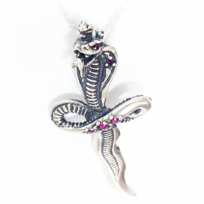 Cobra Sword Dagger Sterling Silver Pendant