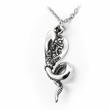 Cobra Wise King Sterling Silver Pendant with Ruby