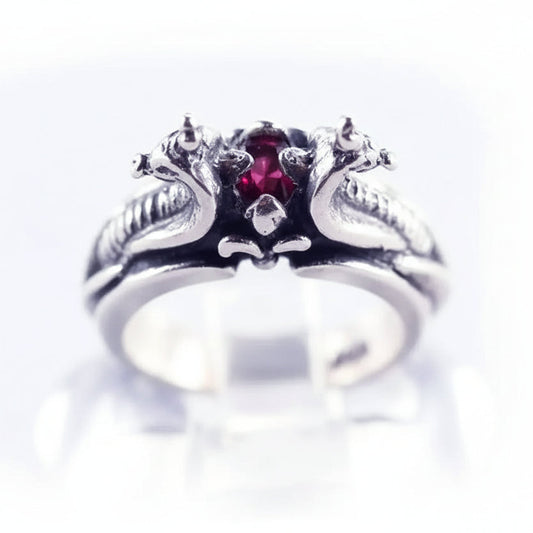 Cobras Twin Sterling Silver Ring