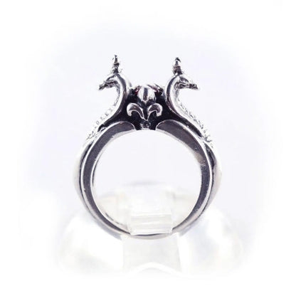Cobras Twin Sterling Silver Ring