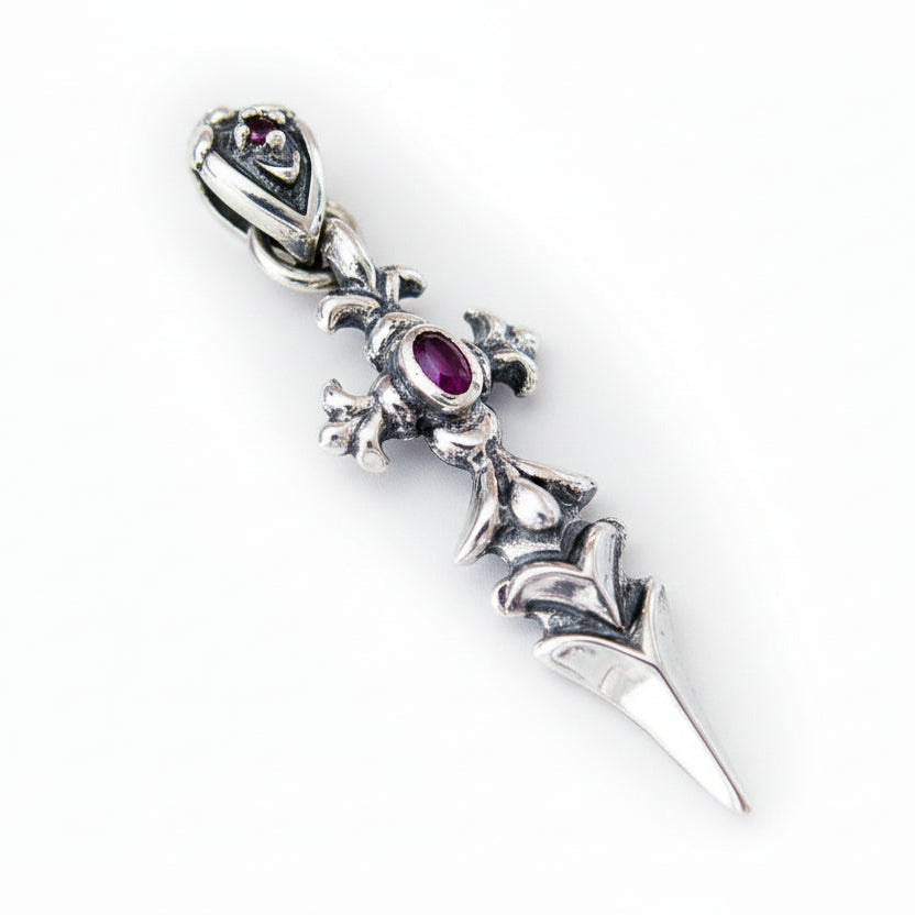 Cross Dagger Sterling Silver Pendant