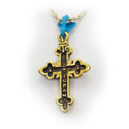 Cross with Hearts and Rose in the Middle Sterling Silver Cross Pendant