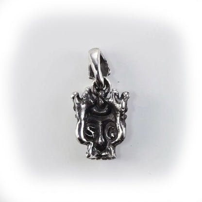 Crown Skull Sterling Silver Pendant