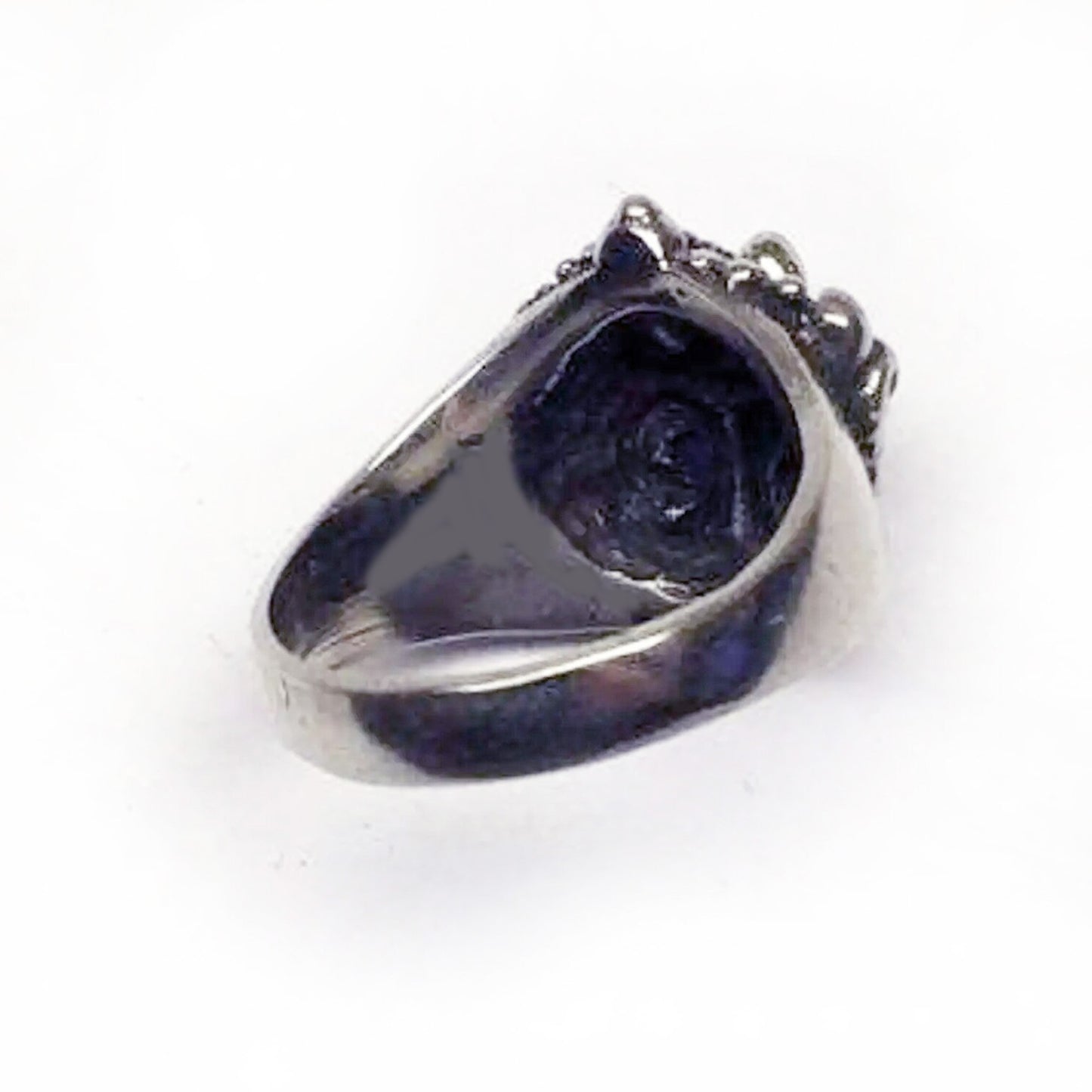 Crown Sterling Silver Ring with Ruby