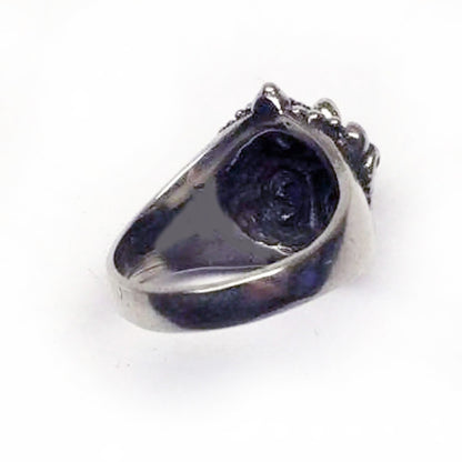 Crown Sterling Silver Ring with Ruby