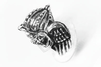 Crown with Skull Wingy Sterling Silver Ring