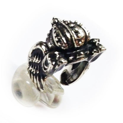 Crown with Skull Wingy Sterling Silver Ring