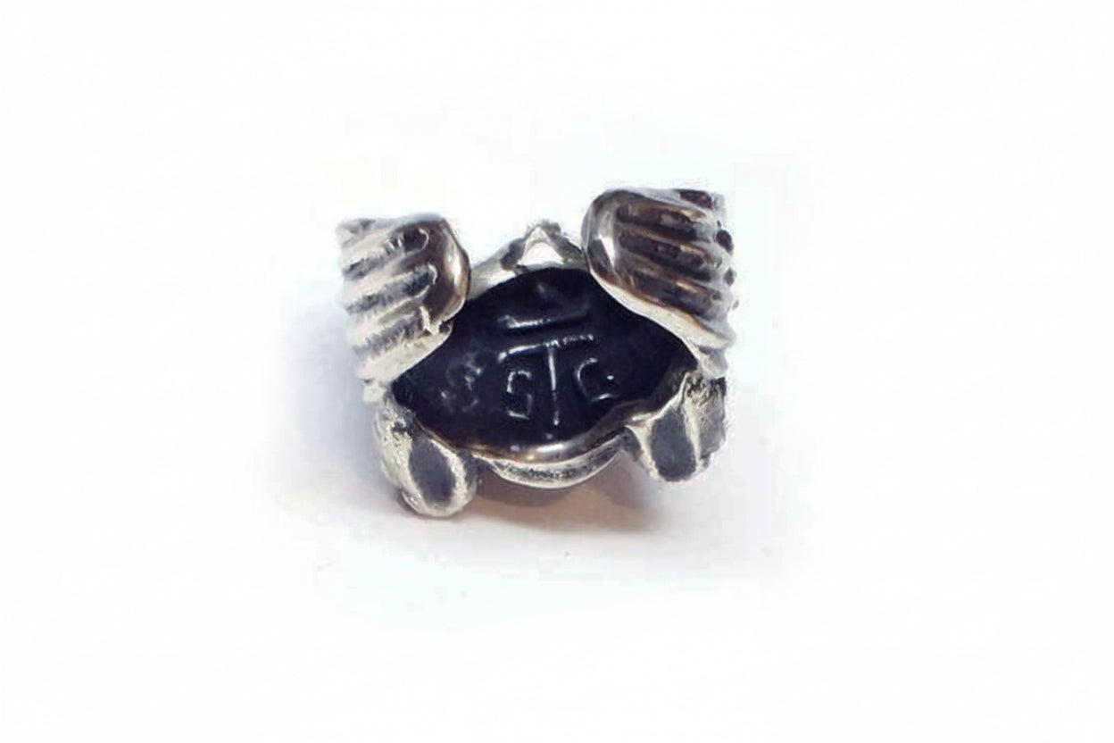 Crown with Skull Wingy Sterling Silver Ring