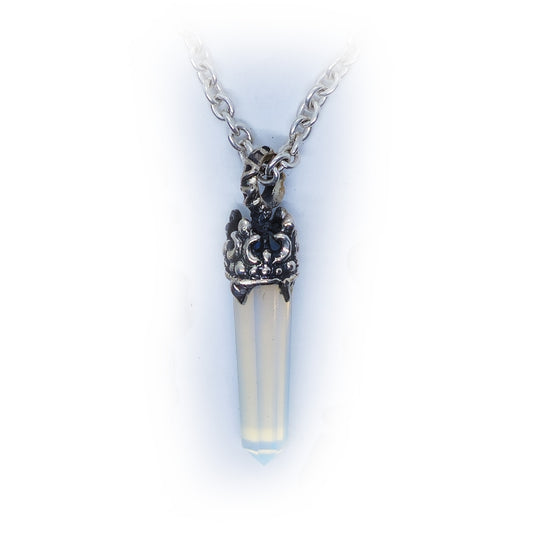 Crown with Pointed Stone Sterling Silver Pendant