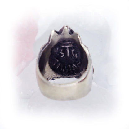Crowned Lion King Sterling Silver Ring
