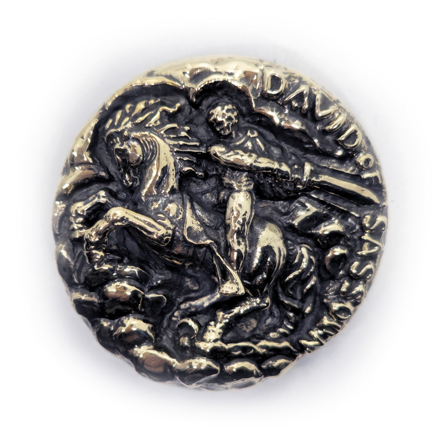 David of Sassoun Armenian National Epic Brass Belt Buckle