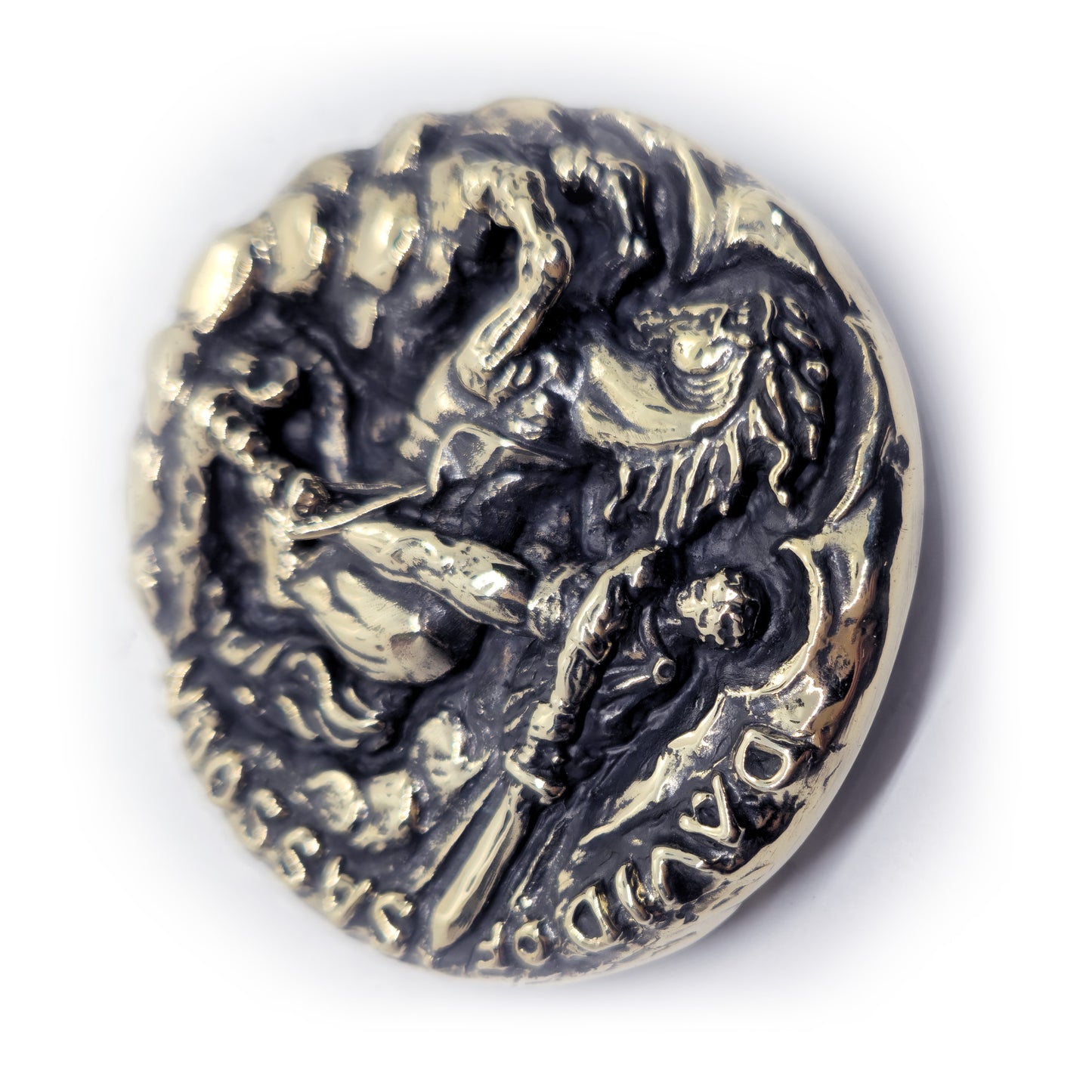 David of Sassoun Armenian National Epic Brass Belt Buckle