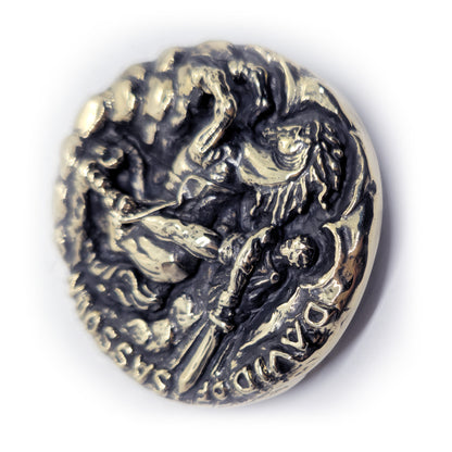 David of Sassoun Armenian National Epic Brass Belt Buckle