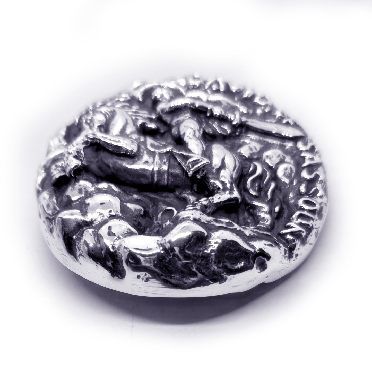 David of Sassoun Armenian National Epic Sterling Silver Belt Buckle