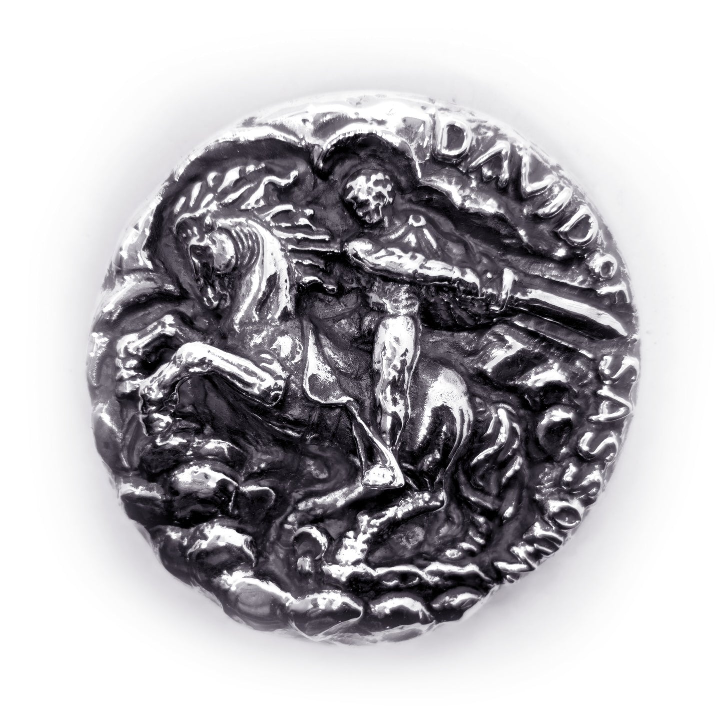 David of Sassoun Armenian National Epic Sterling Silver Belt Buckle