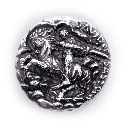 David of Sassoun Armenian National Epic Sterling Silver Belt Buckle