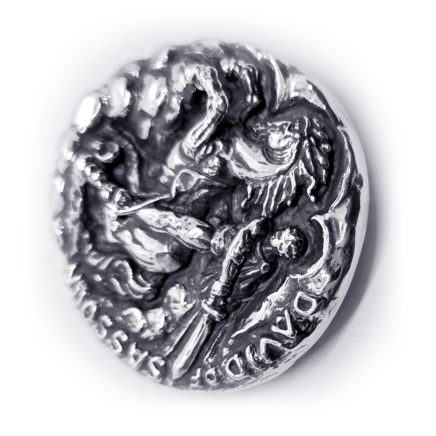 David of Sassoun Armenian National Epic Sterling Silver Belt Buckle